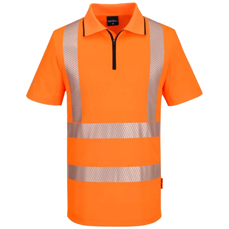 Portwest KX3 Sport Hi-Vis polo korte mouw met rits KX302
