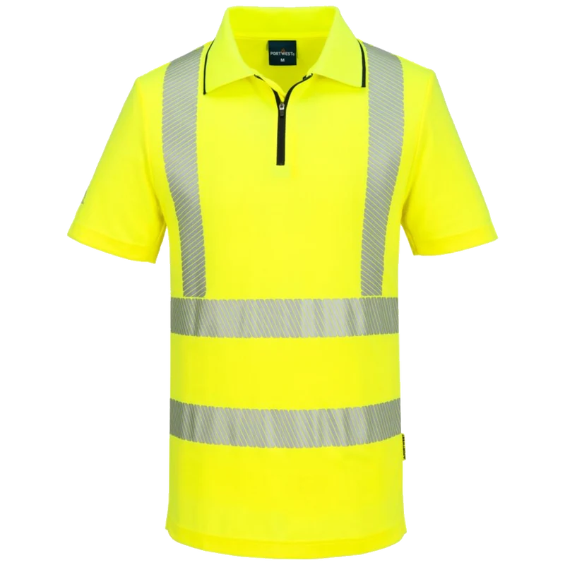 Portwest KX3 Sport Hi-Vis polo korte mouw met rits KX302