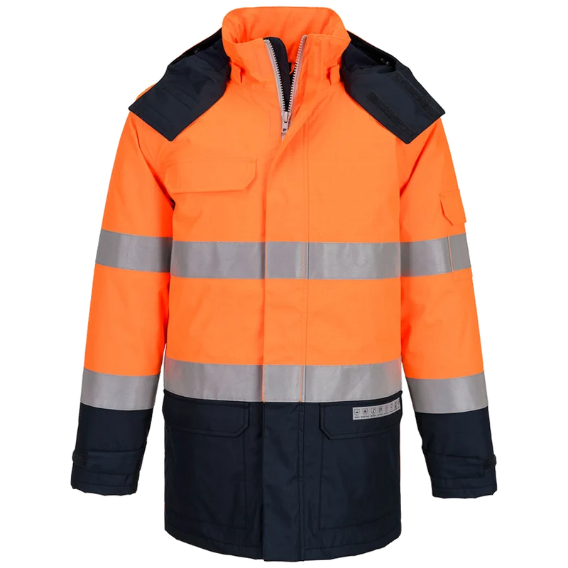 Portwest Bizflame Rain+ Hi-Vis Multi-Norm Contrast FR Winterjack FR617