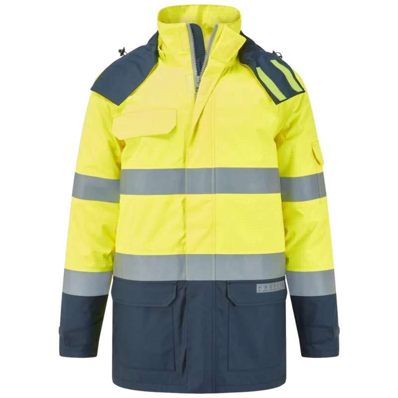 Portwest Bizflame Rain+ Hi-Vis Multi-Norm Contrast FR Winterjack FR617