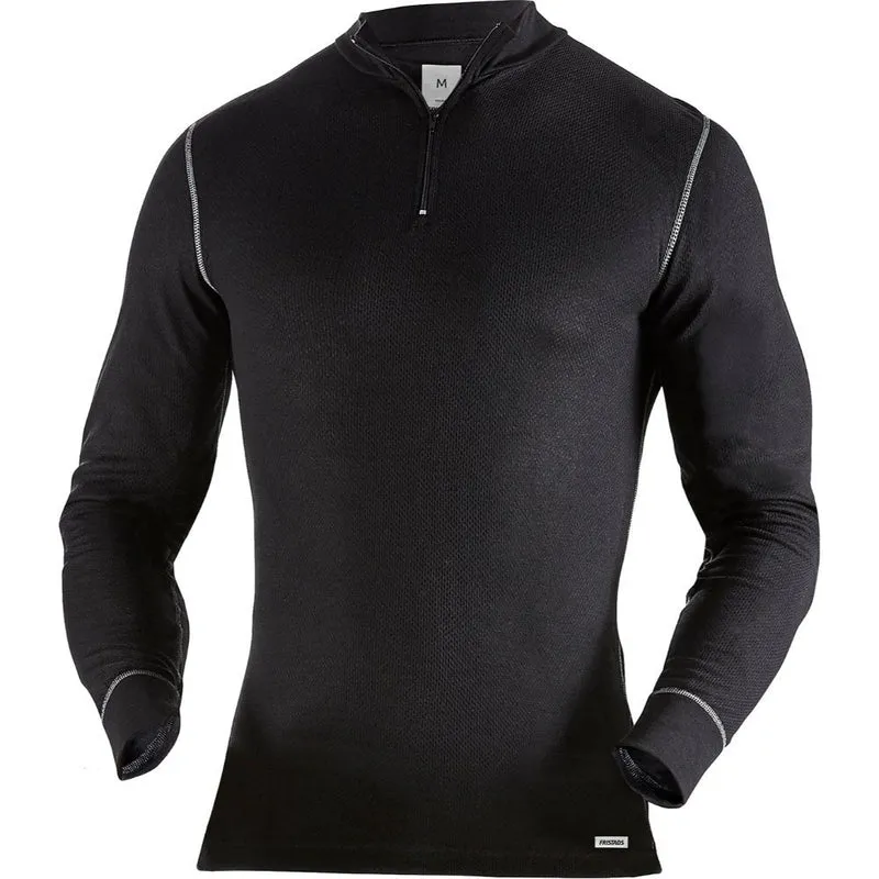 Fristads T-shirt lange mouwen korte rits 789 OF 127355