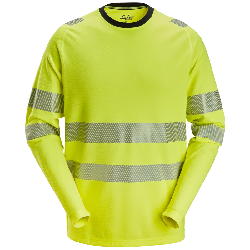 Snickers High-Vis KL2/3 T-shirt met Lange Mouwen 2431