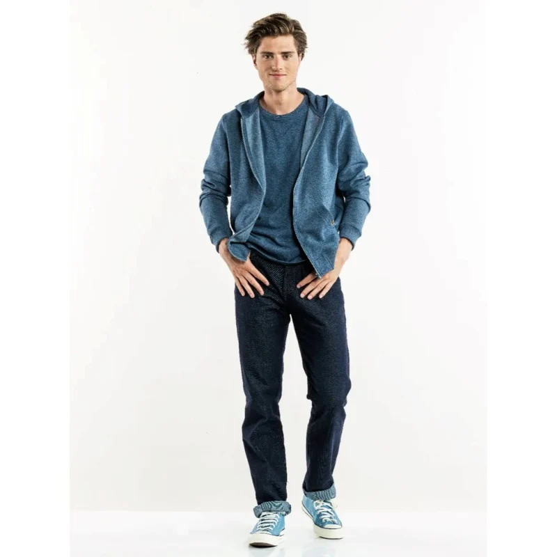 Chaud Devant Comodo Hoodie Blue Melee 763