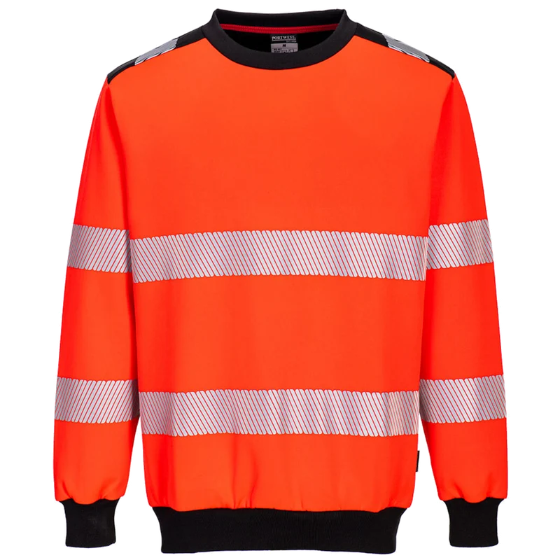 Portwest PW3 Hi-Vis Crewneck Sweatshirt CL.3 CL.3 PW379