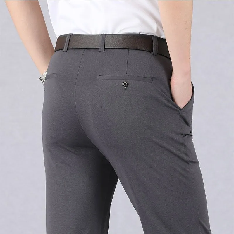Herren Stretch Anzughose Modern Fit | MasonPro High Stretch Klassische Business Hose | Bequeme Elegante Herrenhose für Büro & Alltag