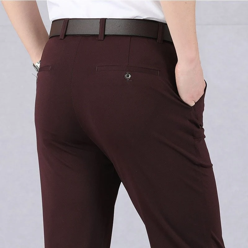 Herren Stretch Anzughose Modern Fit | MasonPro High Stretch Klassische Business Hose | Bequeme Elegante Herrenhose für Büro & Alltag