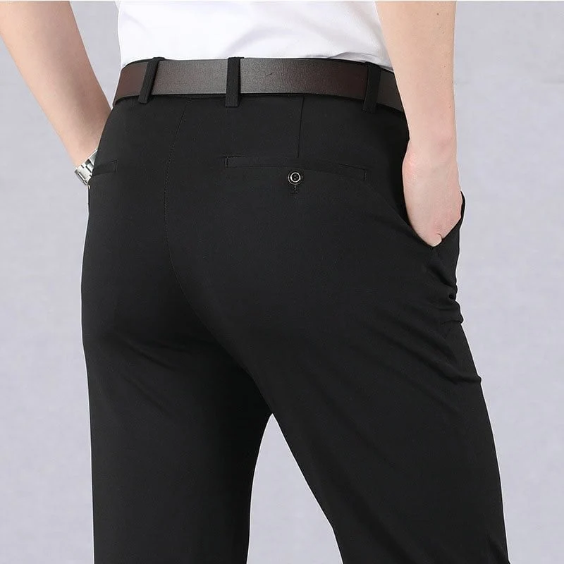 Herren Stretch Anzughose Modern Fit | MasonPro High Stretch Klassische Business Hose | Bequeme Elegante Herrenhose für Büro & Alltag