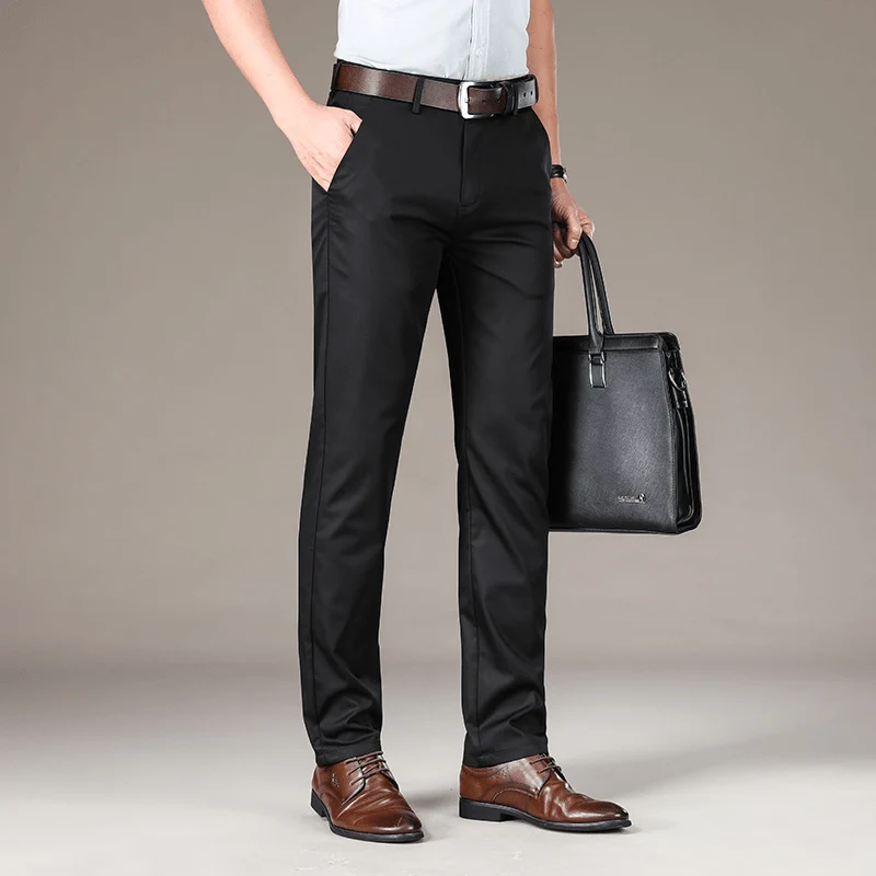 Herren Stretch Anzughose Modern Fit | MasonPro High Stretch Klassische Business Hose | Bequeme Elegante Herrenhose für Büro & Alltag