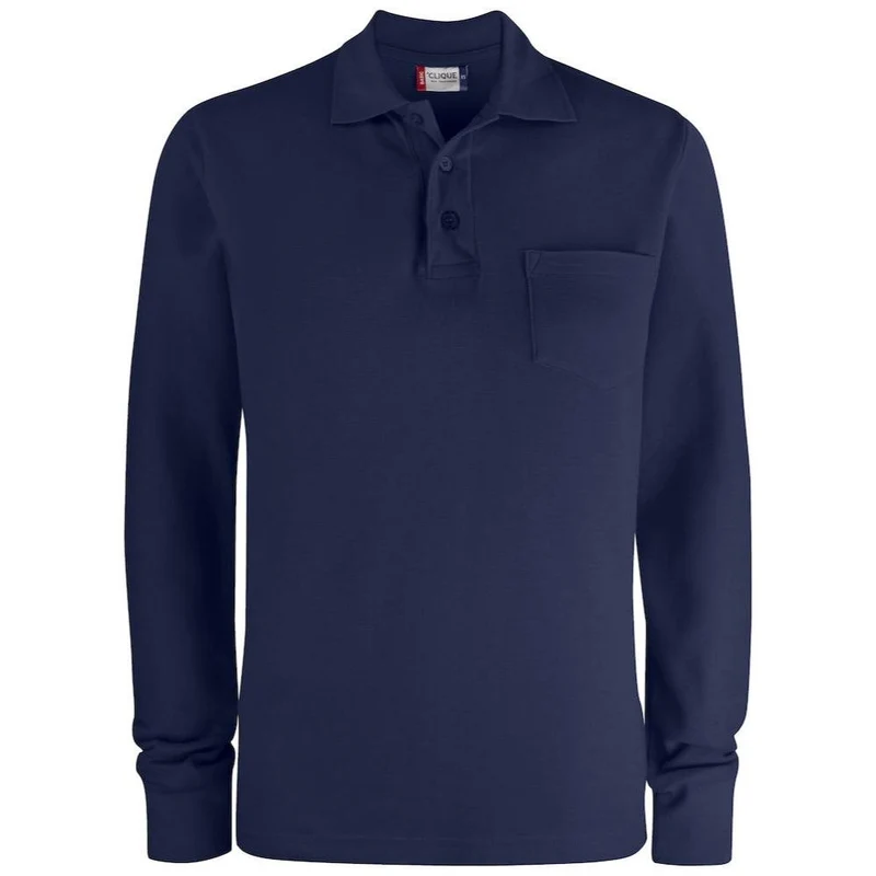 Clique Basic Polo Lange Mouw met Borstzak 028235