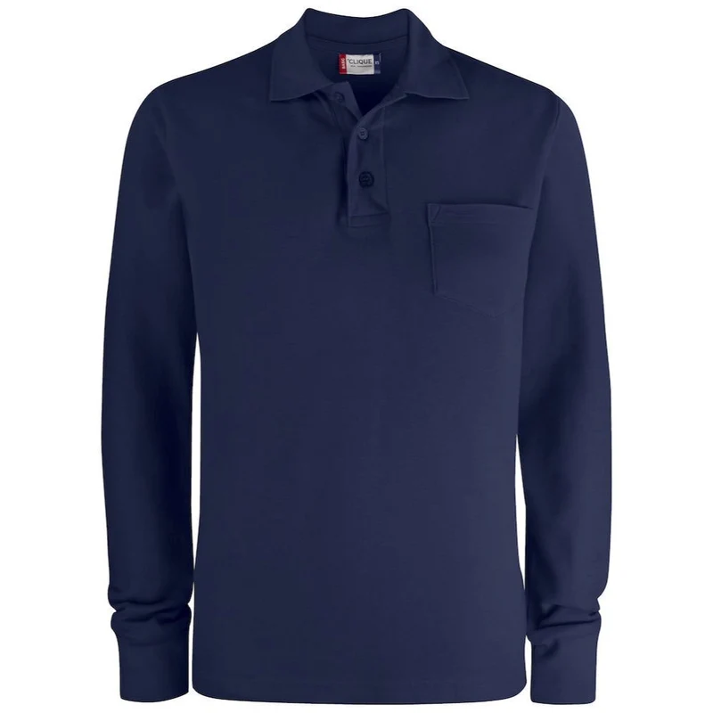 Clique Basic Polo Lange Mouw met Borstzak 028235