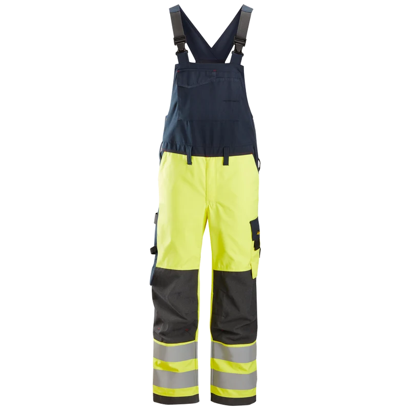 Snickers Protecwork Bib & Brace High-Vis Cl.2 6060