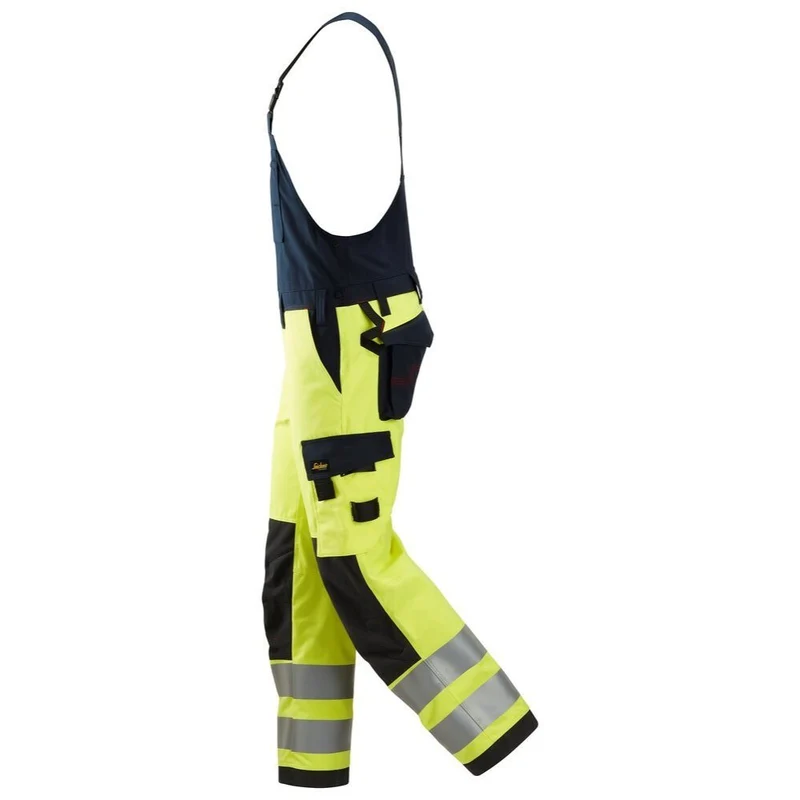 Snickers Protecwork Bib & Brace High-Vis Cl.2 6060
