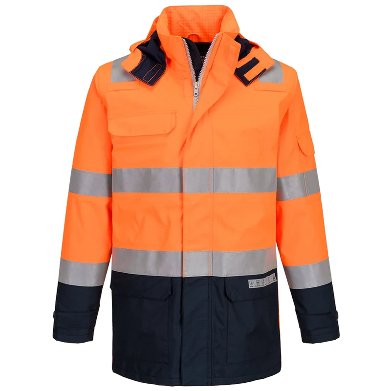 Portwest Bizflame Rain+ Hi-Vis Light Arc Jacket FR605
