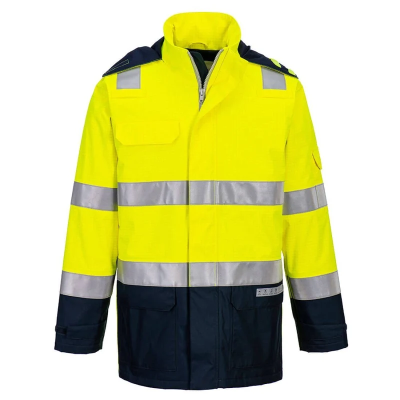 Portwest Bizflame Rain+ Hi-Vis Light Arc Jacket FR605