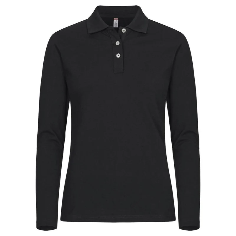 Clique Stretch Premium Polo Dames Lange Mouw 028263