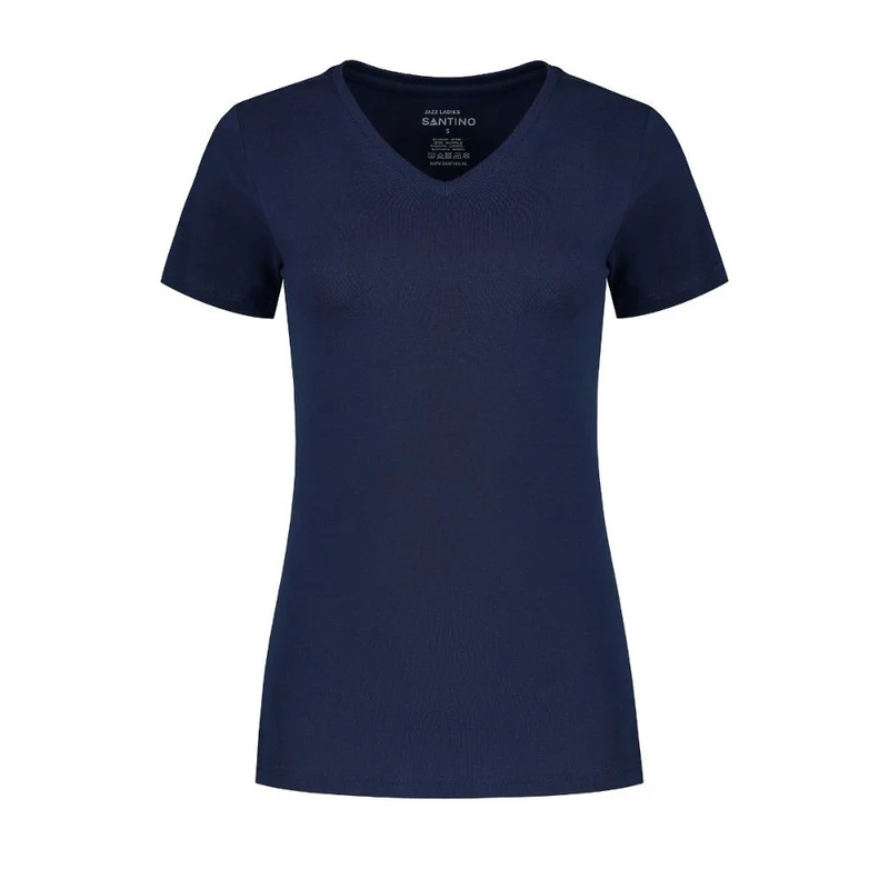 Santino Basic Line T-shirt Jazz Ladies V-neck
