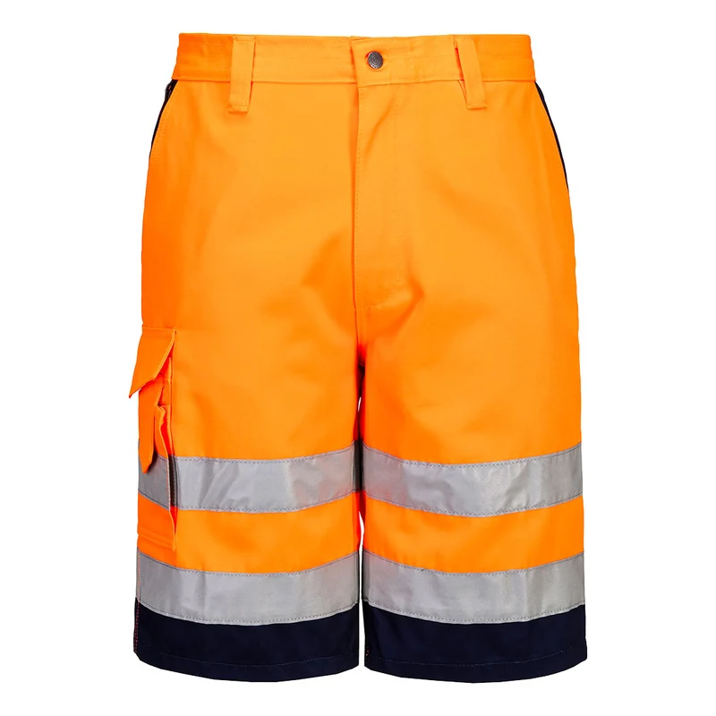 Portwest Hi-Vis Poly/Katoen Korte Werkbroek CL.1 E043