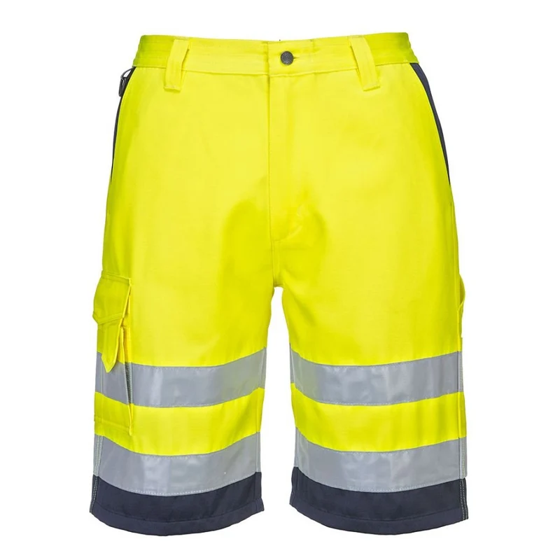 Portwest Hi-Vis Poly/Katoen Korte Werkbroek CL.1 E043