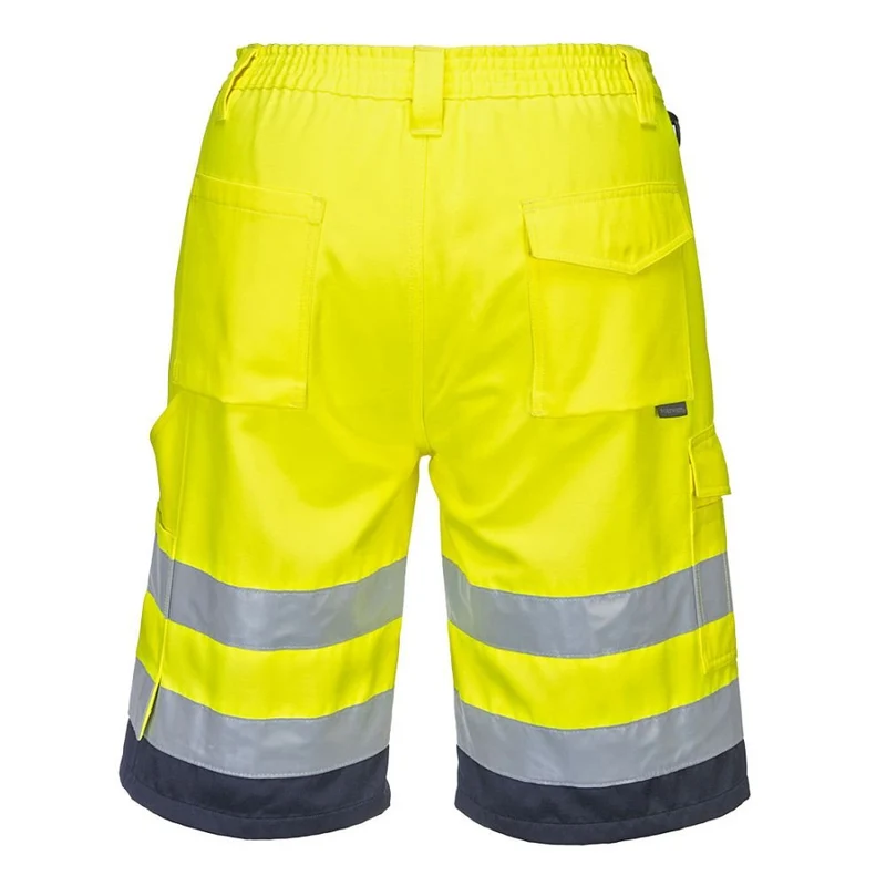Portwest Hi-Vis Poly/Katoen Korte Werkbroek CL.1 E043