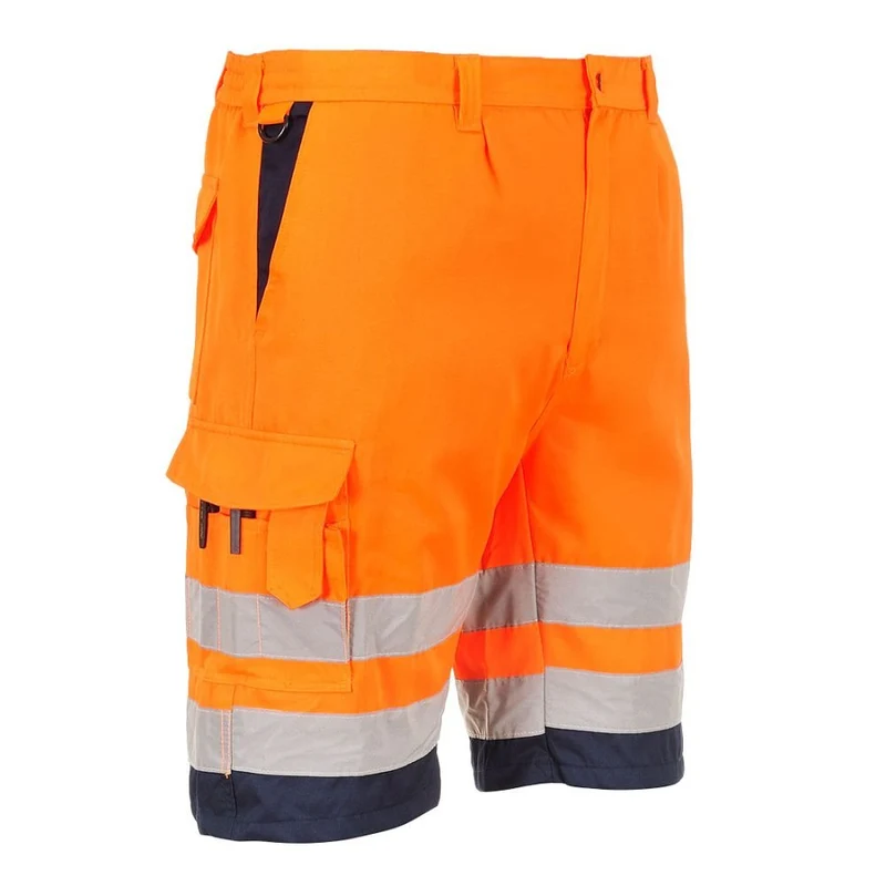 Portwest Hi-Vis Poly/Katoen Korte Werkbroek CL.1 E043