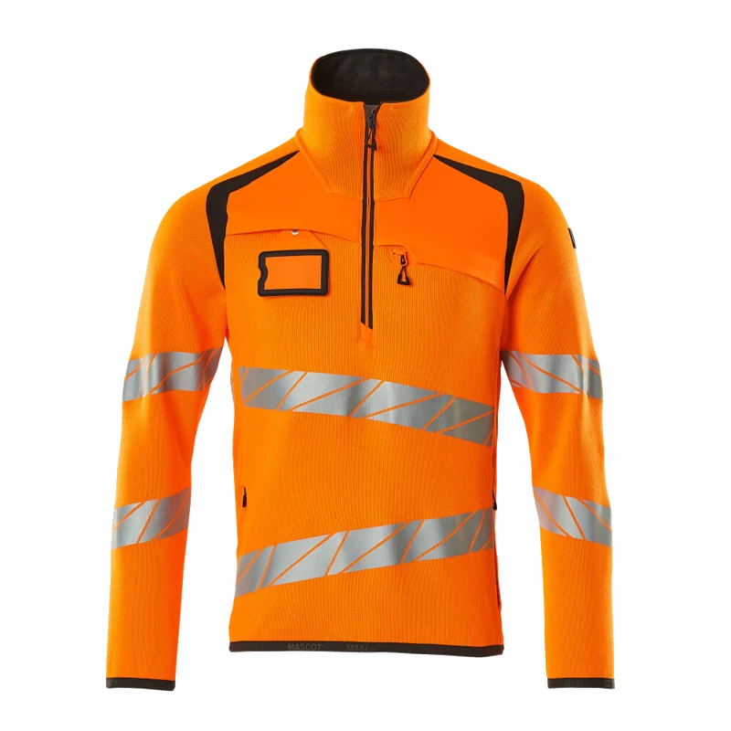 Mascot Accelerate Safe Gebreide Trui Met Korte Rits 19005