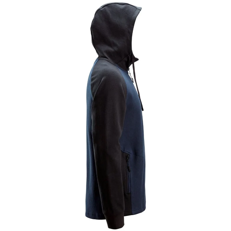 Snickers Tweekleurige Hoodie met Halve Rits 2842