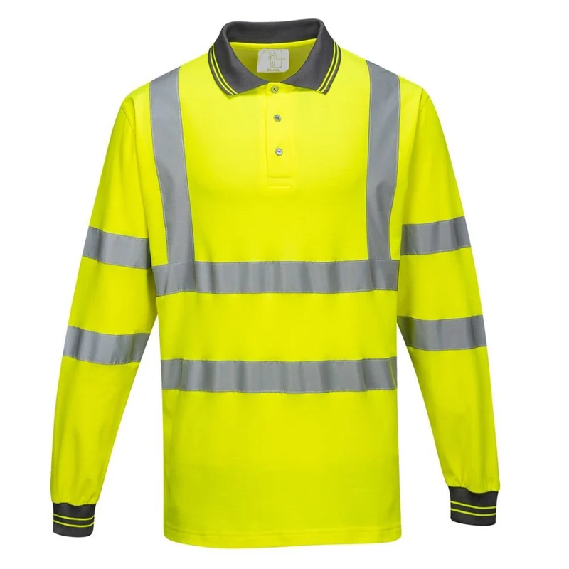 Portwest 55% Katoen Comfort Polo Lange Mouw CL.3 S271