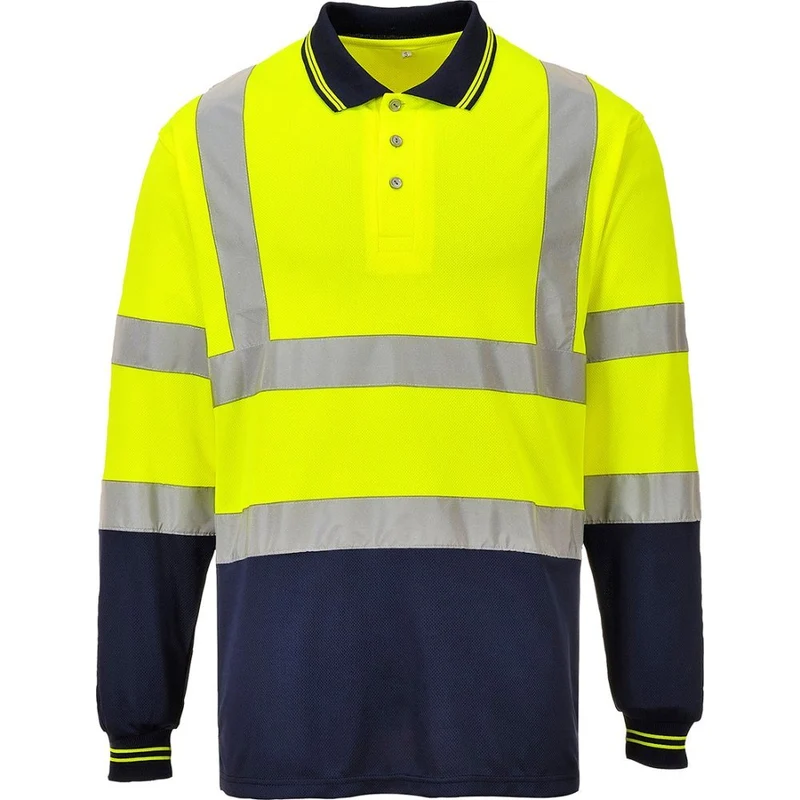 Portwest Bicolor Long Sleeved Polo CL.2 S279