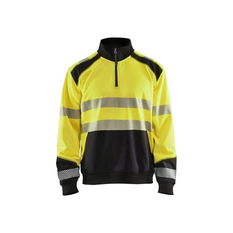 Blaklader Sweatshirt Half Zip High Vis 3556-2528