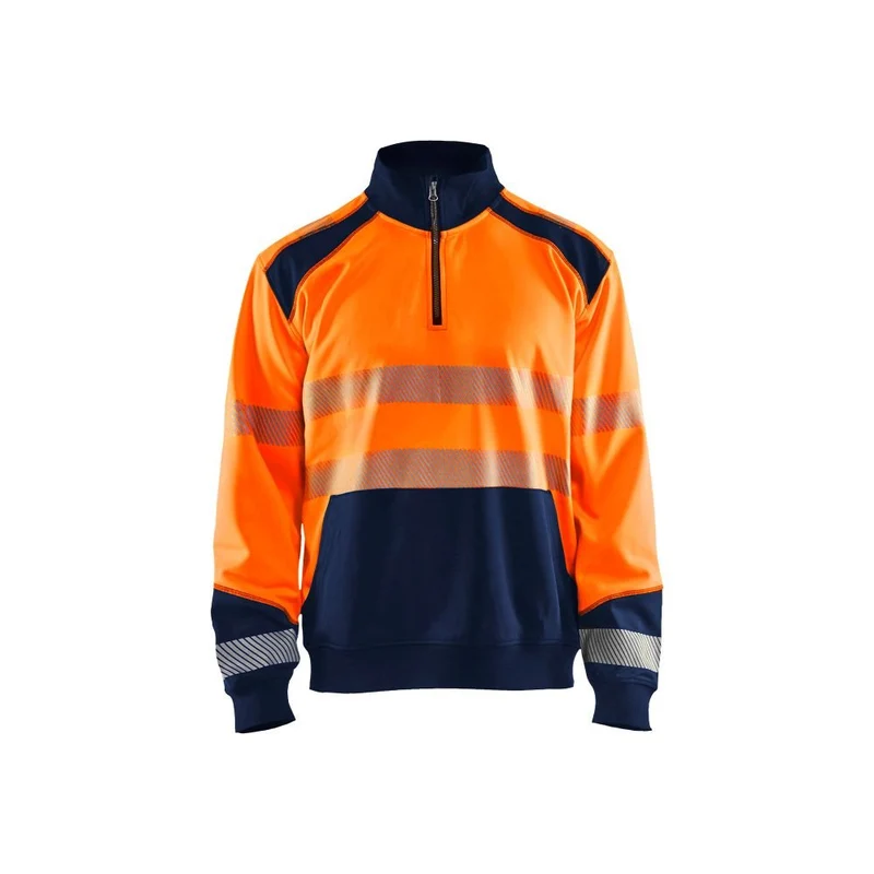Blaklader Sweatshirt Half Zip High Vis 3556-2528