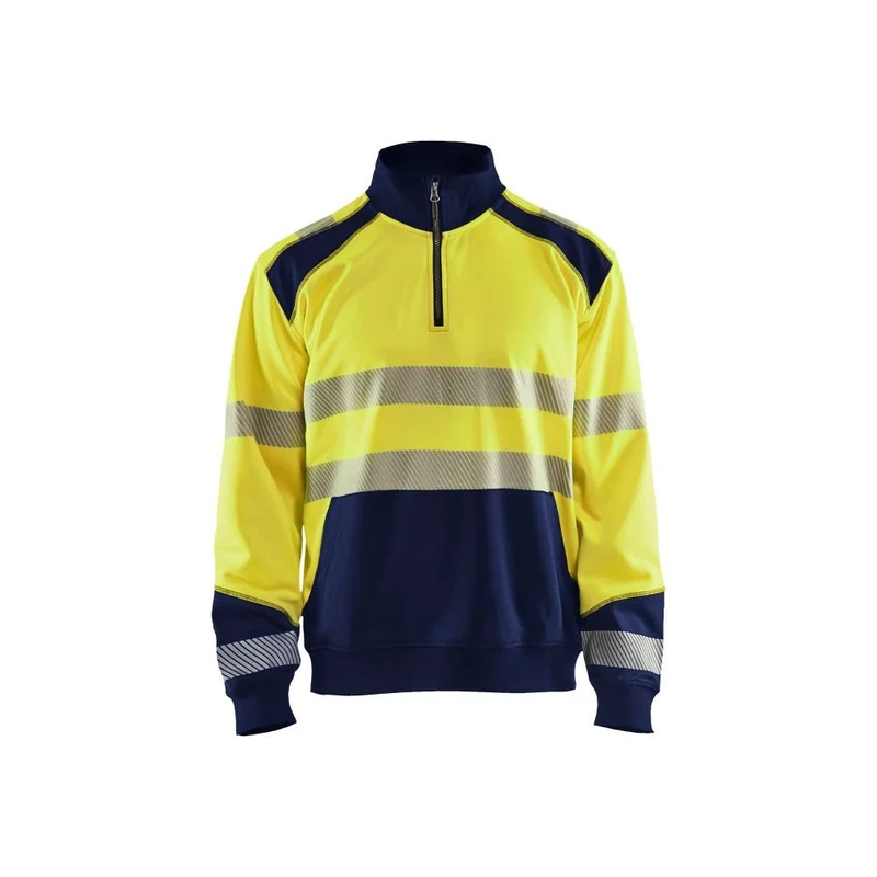 Blaklader Sweatshirt Half Zip High Vis 3556-2528