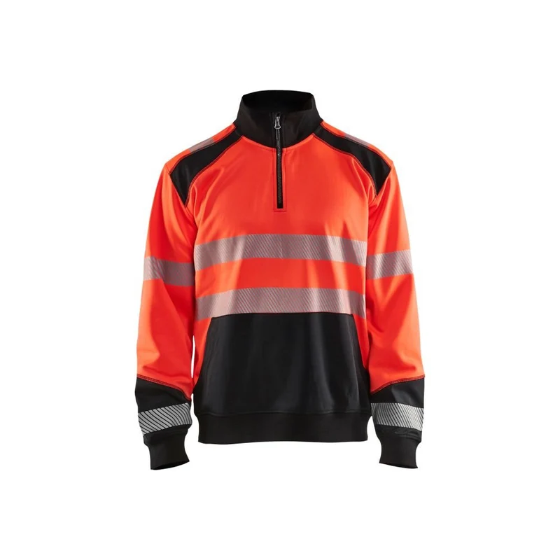 Blaklader Sweatshirt Half Zip High Vis 3556-2528