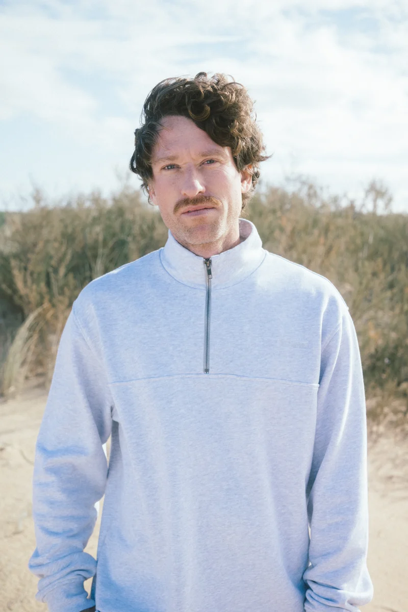 Half-Zip Sweater Knut Hellgrau