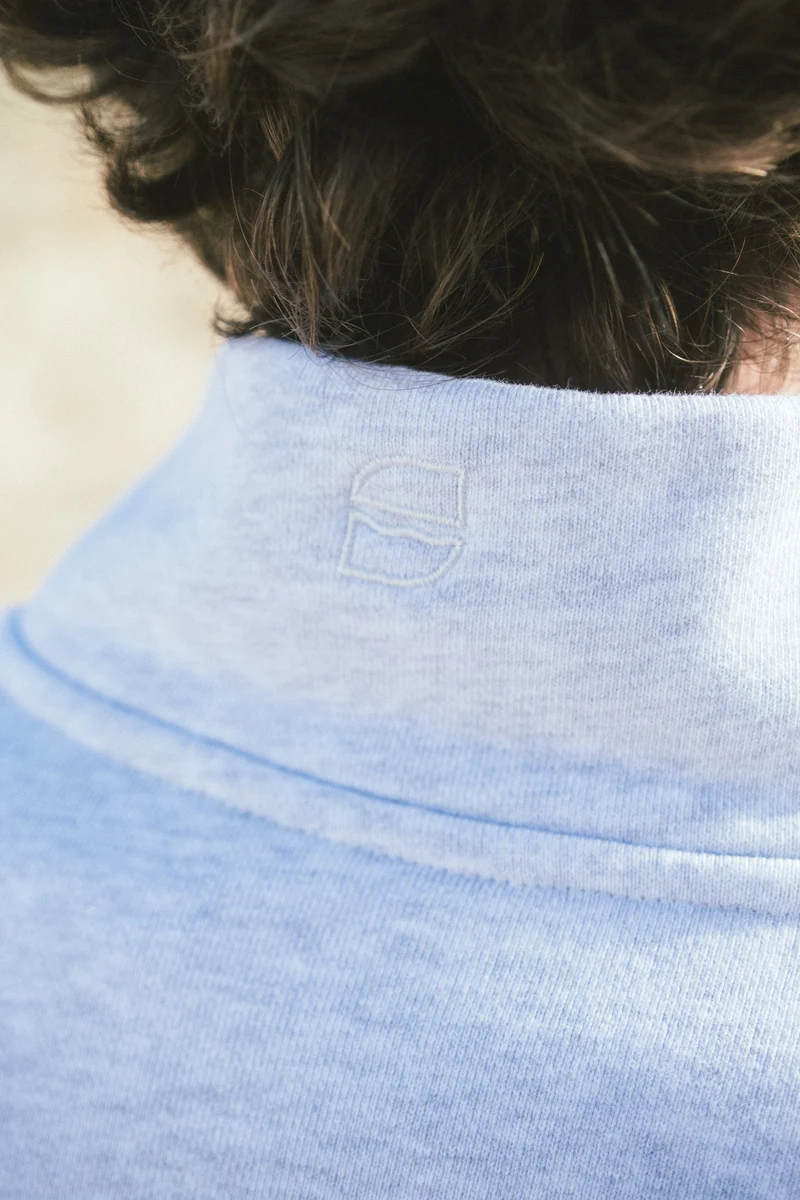 Half-Zip Sweater Knut Hellgrau