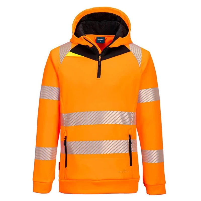 Portwest DX4 Hi-Vis 1/4 Zip Hoodie DX482