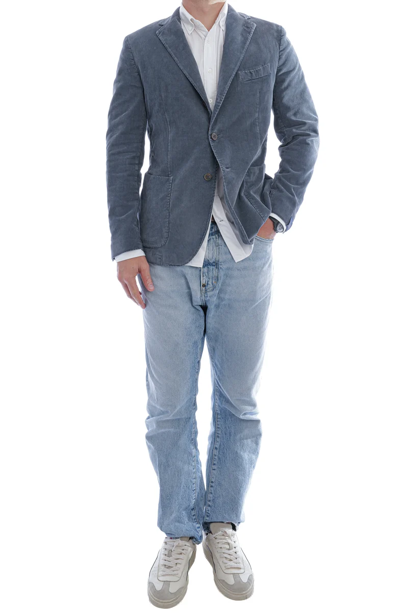 Cordsakko Washed Blue