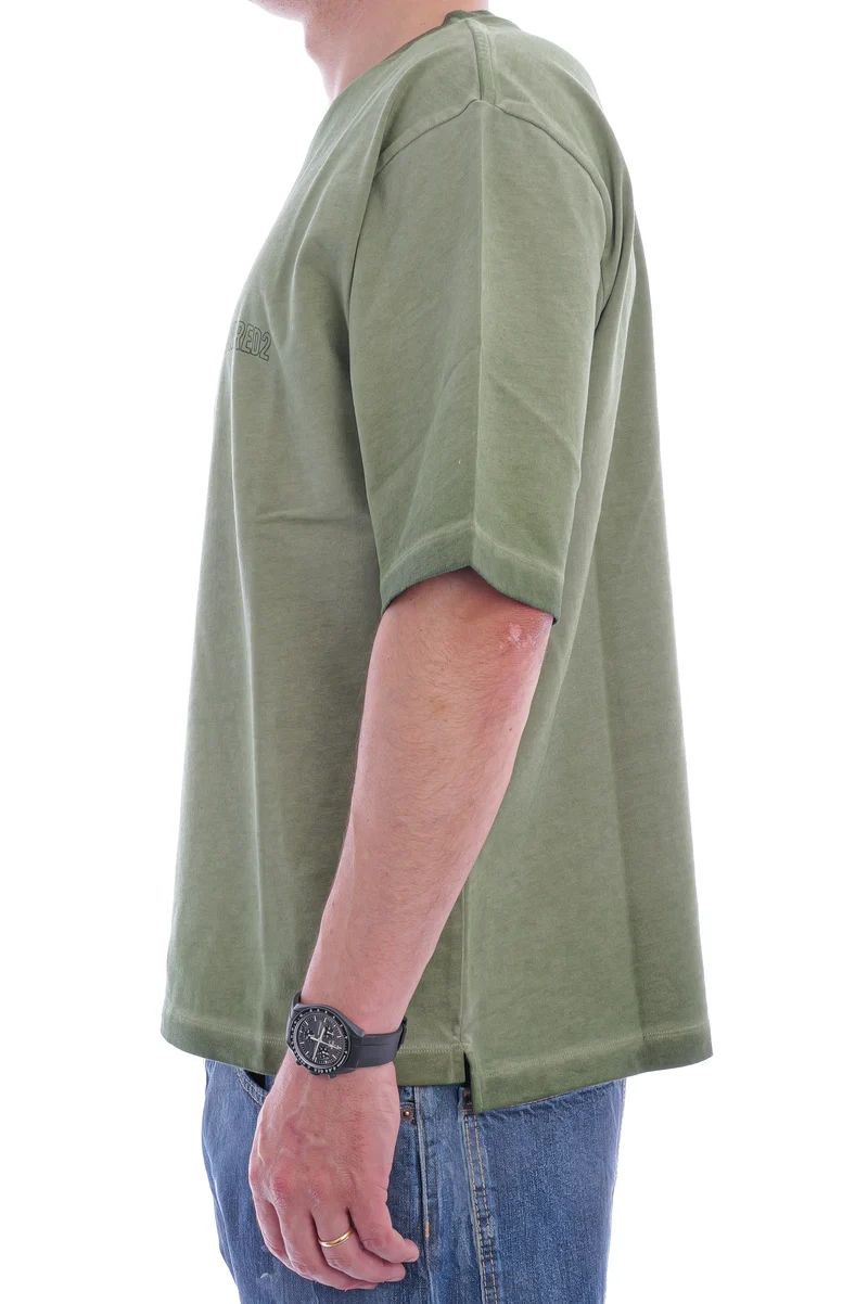 T-Shirt aus schwerer Baumwolle Grün