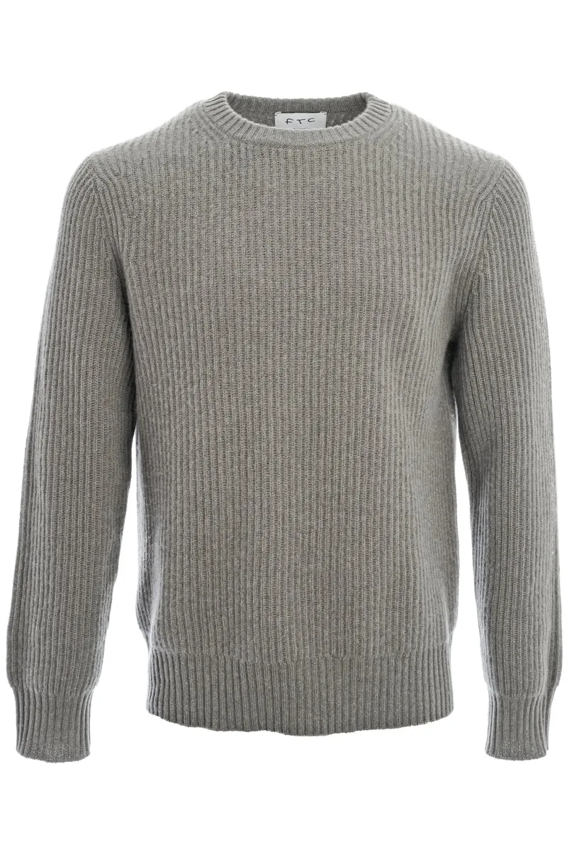 Kaschmirpullover mit Strickmuster Taupegrün