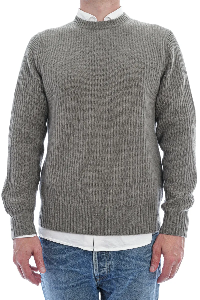 Kaschmirpullover mit Strickmuster Taupegrün