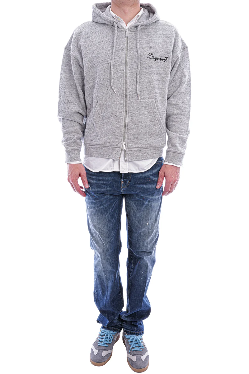 Sweatjacke mit Logo Grau