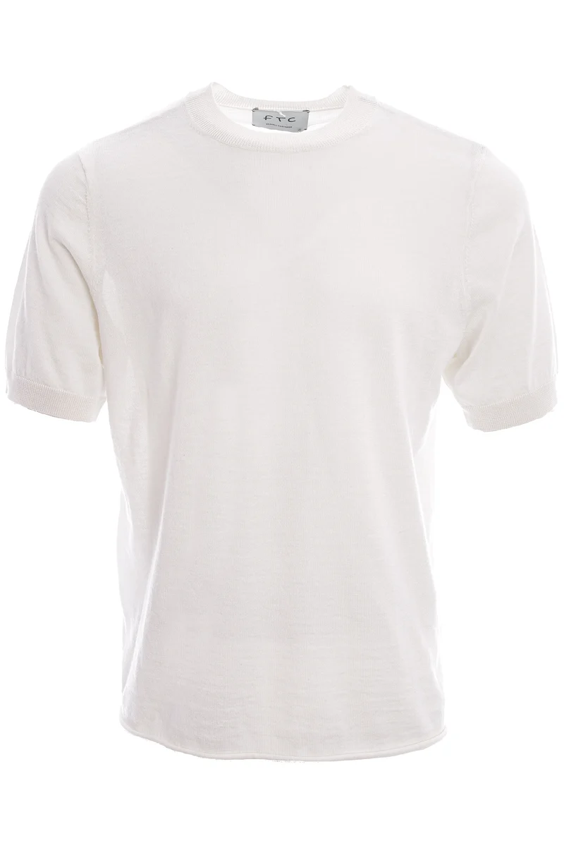 T-Shirt aus Kaschmir Weiß