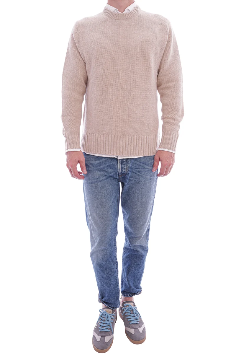 Kaschmirpullover Meliert Rehbraun