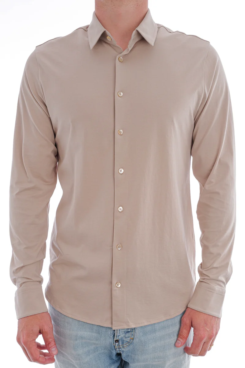Baumwollhemd 'Otis La 30' Steinbeige