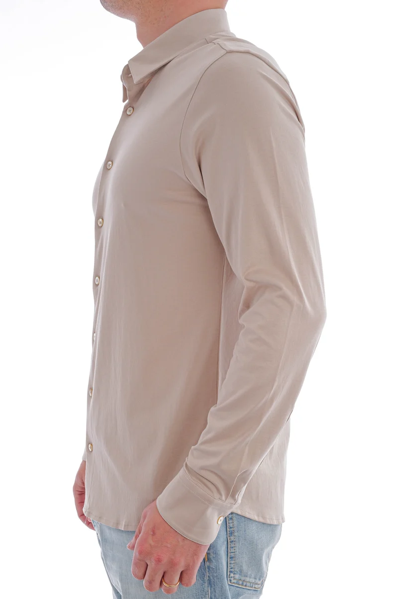 Baumwollhemd 'Otis La 30' Steinbeige