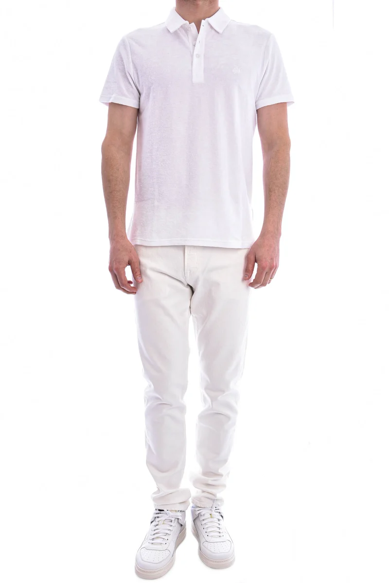 Frottee-Poloshirt 'Phoenix' Weiß