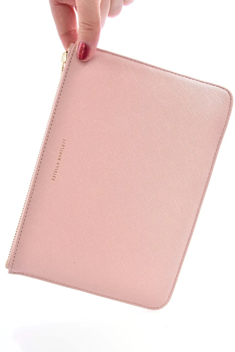 Beutel aus Glattleder Blush