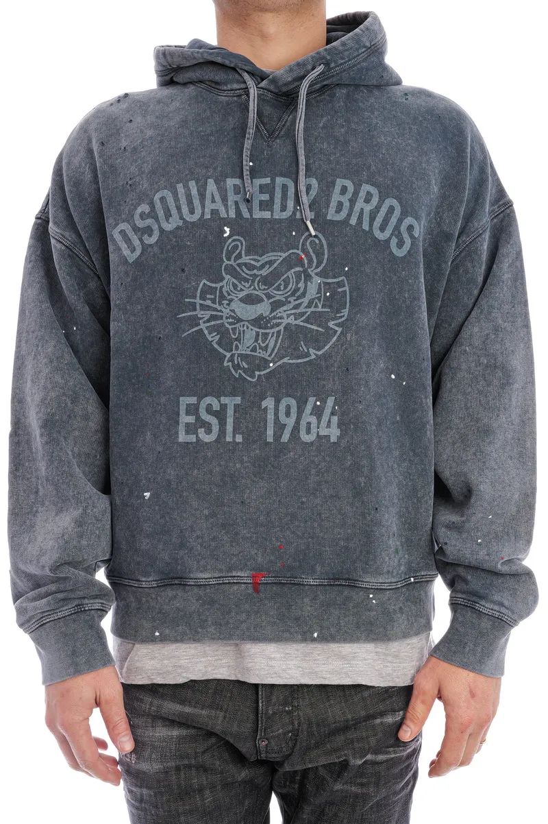 Kapuzensweatshirt Delavé Blau