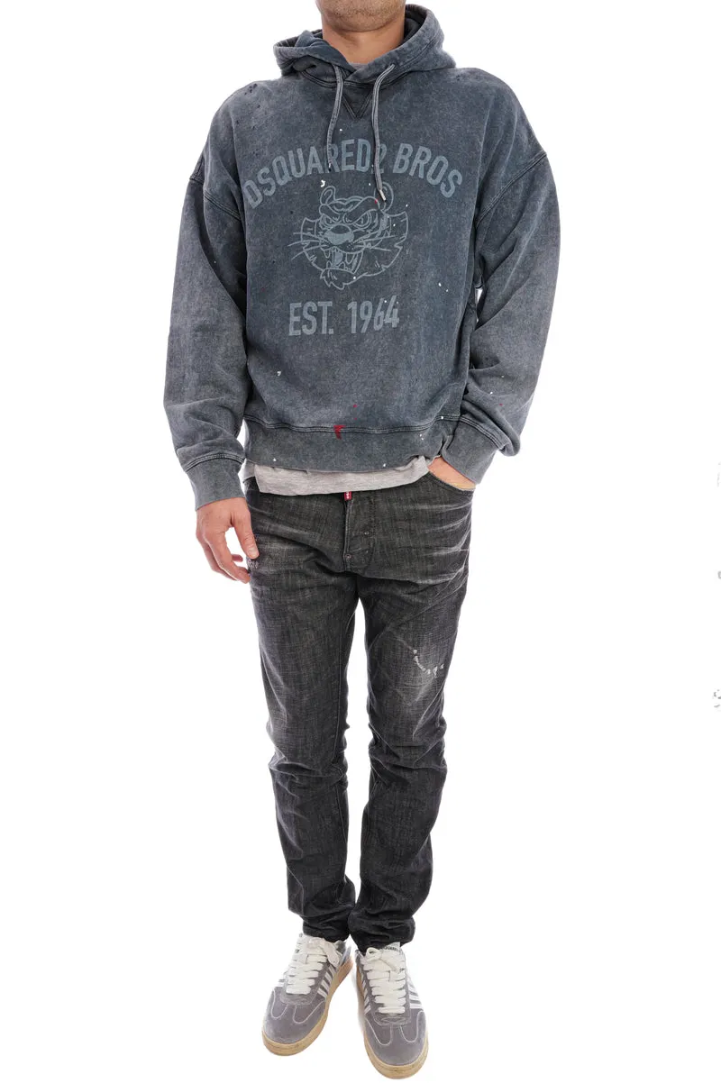 Kapuzensweatshirt Delavé Blau