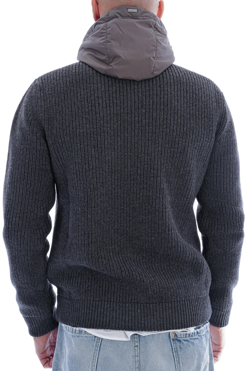 Jacke aus Merino mit Weste Dunkelgrau
