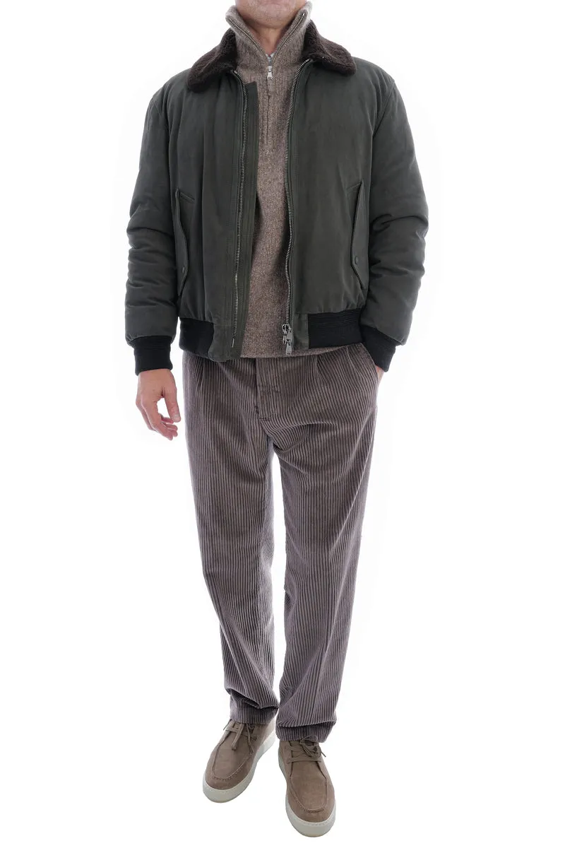 Cordhose Taupe
